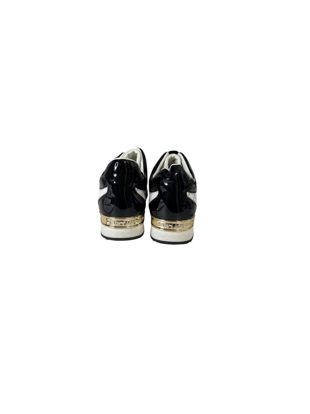 Women's Karl Lagerfeld Sneakers Size 8.5 Black and White - Picture 4 of 9